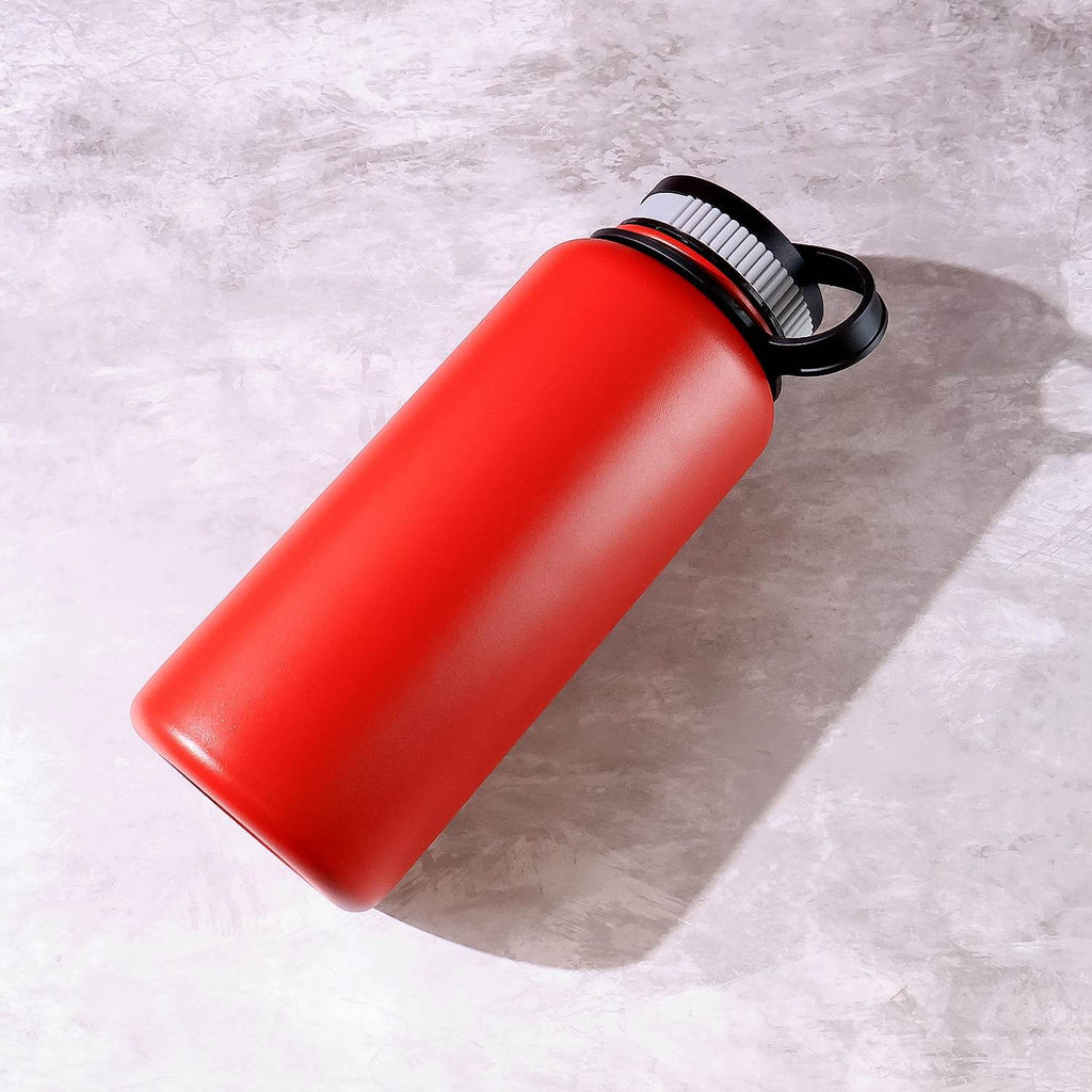 Red Stainless Steel Double Wall Vacuum-insulated Drink Water Bottle (1000 Ml) - 9XShoppy