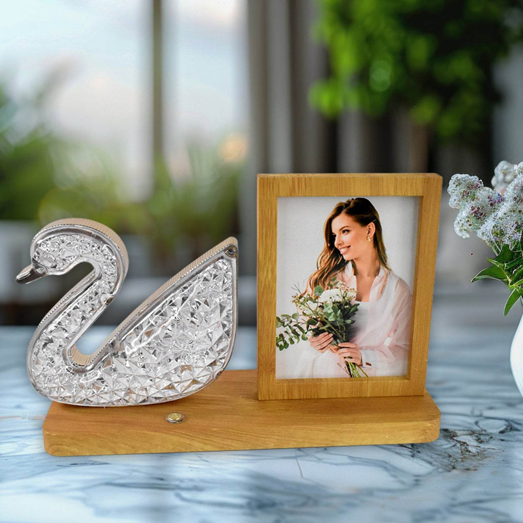 Duck Shape Cystal Led Lamp Photo Frame Night Lamp Wedding Gift Love Couple - 9XShoppy