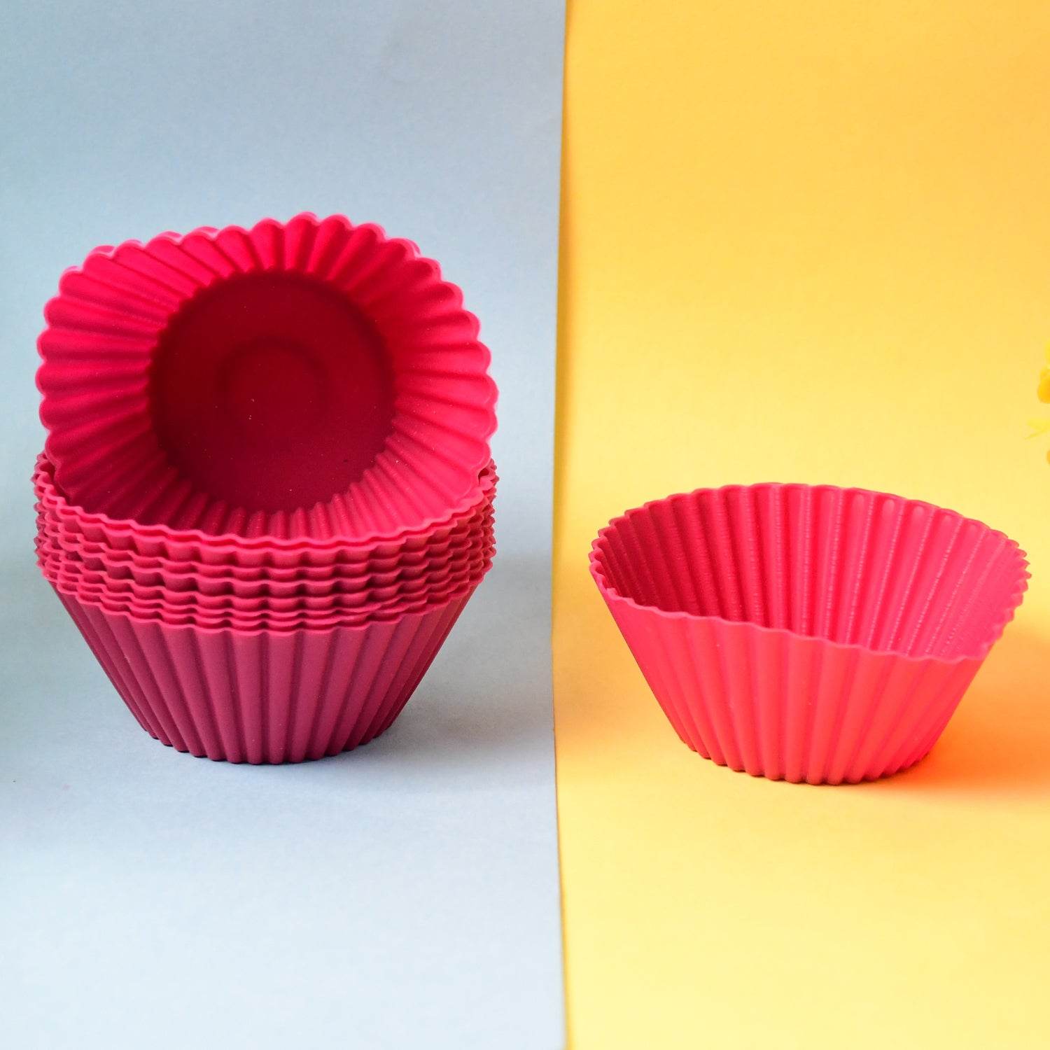 Silicone Cup Cake Mould (10 Pcs Set) - 9XShoppy