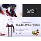 8126 Oil Dispenser Stainless Steel With Small Nozzle 500ml Oil Container. - 9XShoppy