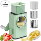 5775 Stainless Steel Vegetable Chopper Veg Chopper And Dicer With 6 Blades Brush Kitchen Multifunctional Mandoline Vegetable Slicer For Veggies Onion Garlic Potatoes Fruits Cookie Oreo Vegetable Cutter Stable Suction Base For Home Kitchen - 9XShoppy