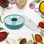 5811 360 Revolving Spice Box Dry Fruit Box Plastic 7 Compartment Box Suitable For Multipurpose Storage Use Like Dry Fruit Spices Pickle Tea Sugar Etc Kitchen Use - 9XShoppy