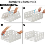 7887 4 Layer Stackable Multifunctional Storagefor Clothes Foldable Drawer Shelf Basket Utility Cart Rack Storage Organizer Cart For Kitchen Pantry Closet Bedroom Bathroom Laundry (4 Layer 1 Pc) - 9XShoppy