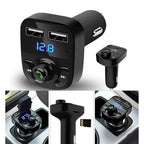 8533 Car-x8 Bluetooth Fm Transmitter Kit For Hands-free Call Receiver Music Player Call Receiver Fast Mobile Charger Ports For All Smartphoneswith 3.1a Quick Charge Dual Usb Car Charger - 9XShoppy