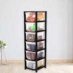 6-layer Modular Plastic Drawer Storage Cabinet - 9XShoppy