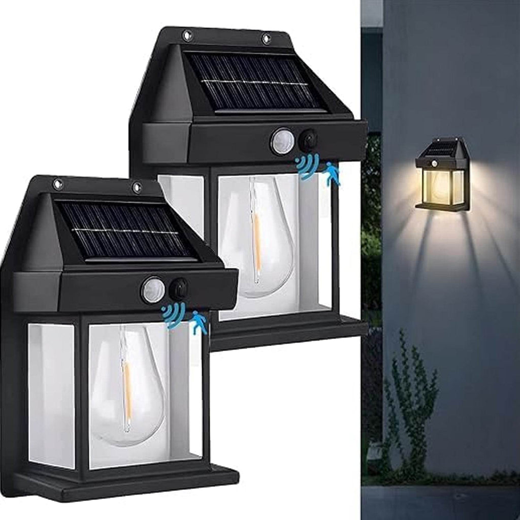 Solar Wall Lights Lamp Outdoor Wireless Dusk (1 Pc ) - 9XShoppy