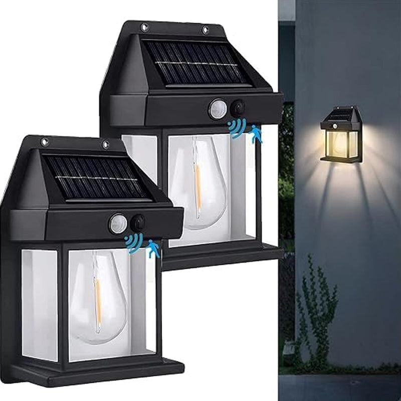 Solar Wall Lights  Lamp Outdoor Wireless Dusk (1 Pc )