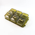 Liger Multipurpose Transparent Spice Jar Set With Tray And Lids 400ml Approx (6 Pc) - 9XShoppy