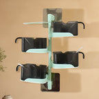 Rotating Spice Jars Vertical Rotatable Seasoning Box 5 Section Tier With 5 Spoon (1 Set) - 9XShoppy