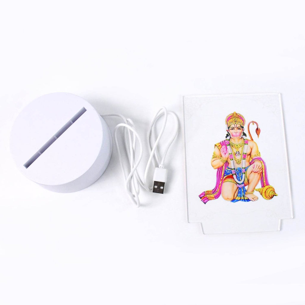Beautiful 3d Lord Hanuman Frame With Soft White Light (1 Pc) - 9XShoppy