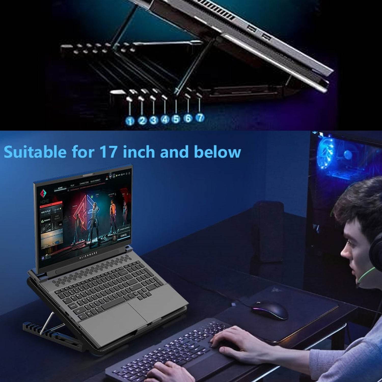 Laptop Cooler Cooling Pad With 2 Quiet Led Fans - 9XShoppy