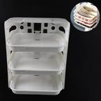 Plastic 3 Layer Wall-mounted Food Organizer Rack (1 Set) - 9XShoppy