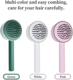 6034 Air Cushion Massage Brush Airbag Massage Comb With Long Handle Self-cleaning Hair Brush Detangling Anti-static For All Hair - 9XShoppy