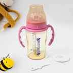Plastic Baby Feeding Bottle With Handles Straw (220 Ml 1 Pc) - 9XShoppy