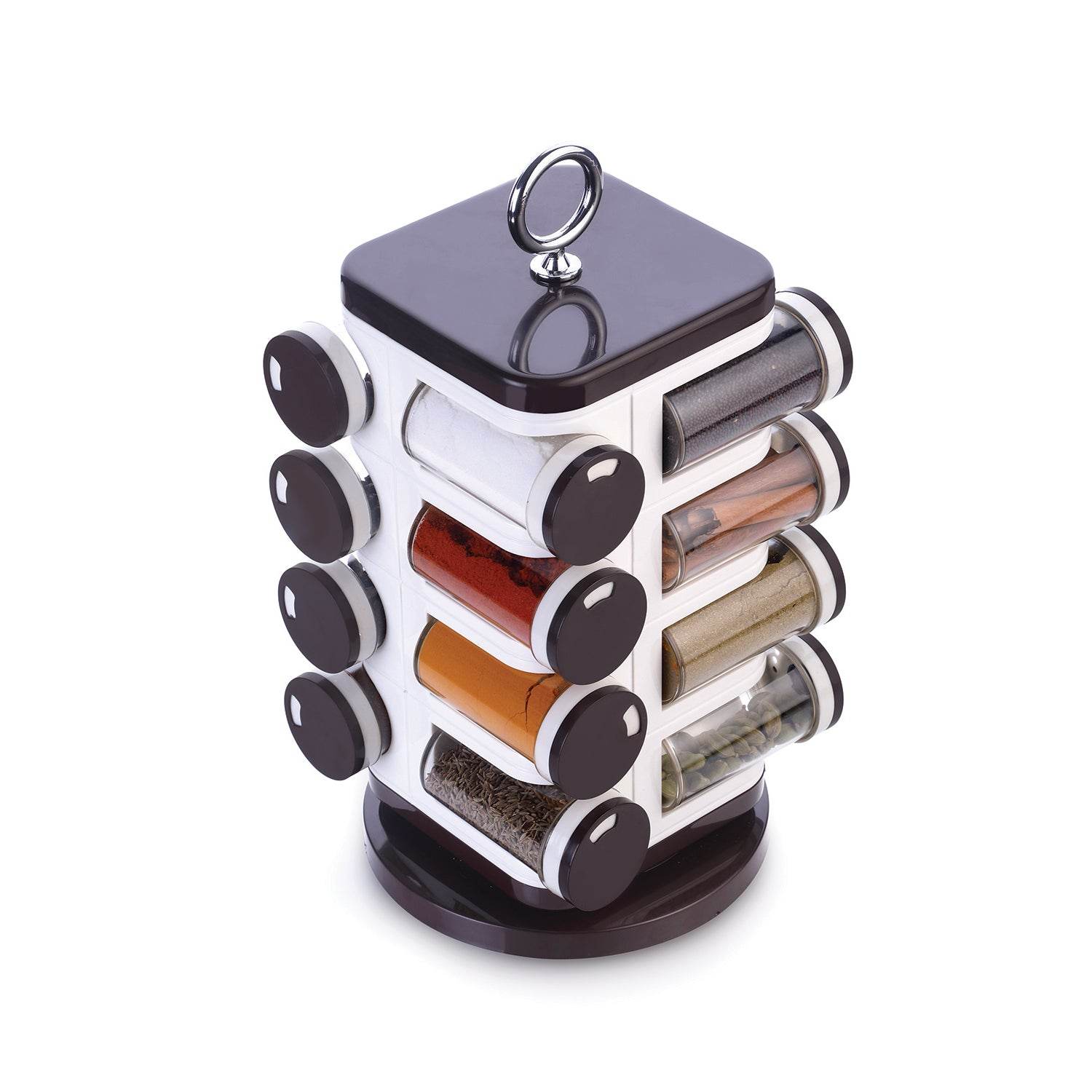 8119 Ganesh Multipurpose Revolving Spice Rack With 16 Pcs Dispenser Each 100 Ml Plastic Spice Abs Material 1 Piece Spice Set 1 Piece Spice Set (Plastic) - 9XShoppy