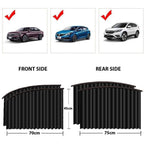 Curtain For Car Window Heat Sunshade Protection (4 Pcs With Curtain Hook Adhesive Tap Set) - 9XShoppy