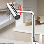 Multifunction Shower Waterfall Kitchen Faucet 360 Rotation Waterfall Kitchen Faucet Touch Kitchen Faucet Faucet Extender For Kitchen Sink Swivel Waterfall Kitchen Faucet For Washing Vegetable Fruit (4 In 1 ) - 9XShoppy
