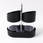 Apex Helix Salt N Pepper 2-piece Plastic Jar Set With Stand - 9XShoppy