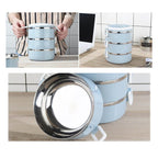 Multi Layer Stainless Steel Hot Lunch Box - 9XShoppy