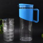 Transparent Stylish Premium Jug With Elegant Handle (2000 Ml Jug Approx 4 Pcs Plastic Glass) - 9XShoppy
