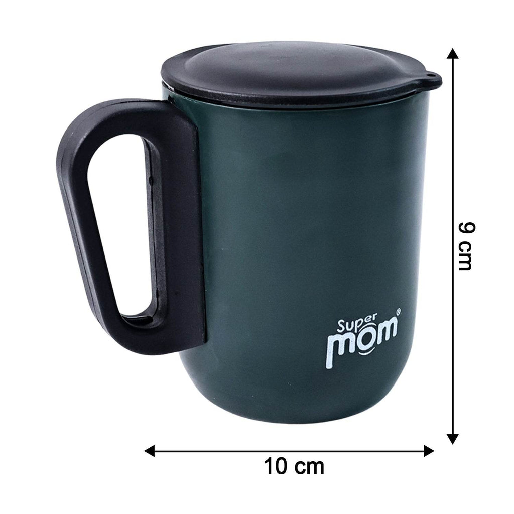 Supermom Metallic Stainless Steel Insulated Mug With Lid Approx 300ml (1 Pc) - 9XShoppy