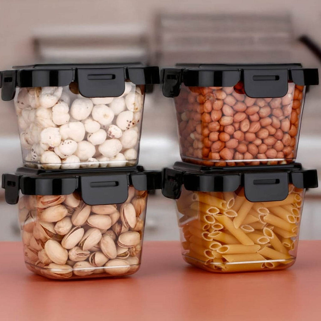 Plastic Food Storage Containers With Lid (4 Pcs Set 500 Ml) - 9XShoppy