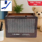 Wooden Money Piggy Bank Money Box (1 Pc 1 Emoji Pan) - 9XShoppy