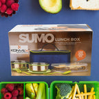 Sumo Lunch Box With Lunch Bag Plastic Lunch Box Plastic Spoon Fork (2 Pc Set With Lunch Box) - 9XShoppy