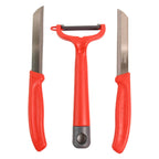 Apex 3-piece Stainless Steel Kitchen Knife And Peeler Set - 9XShoppy