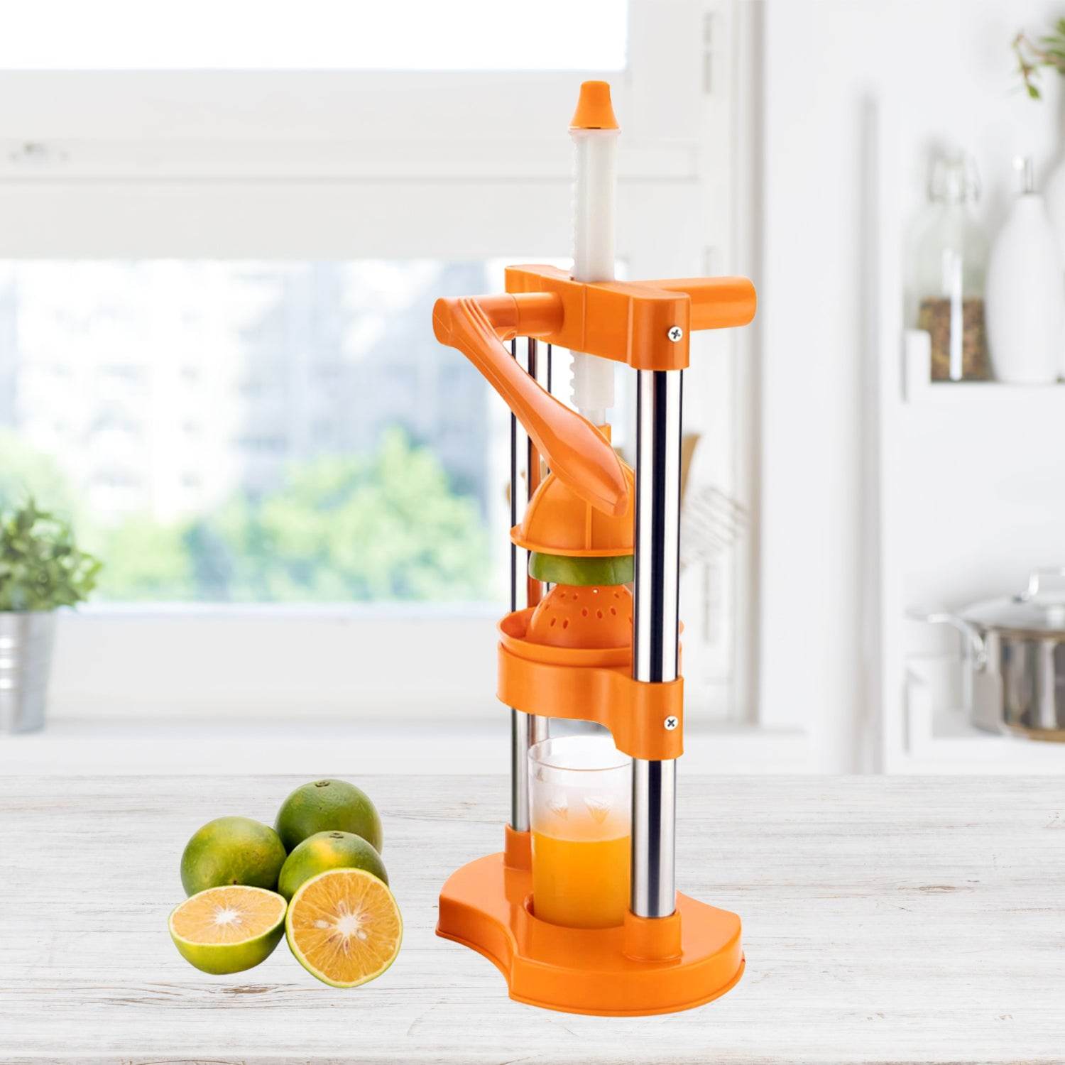 7128 Hand Pressure Juicer Manual Cold Press Juice Machine Instant Make Juice Squeezer Fruits Juicer Juice Maker Orange Juice Extractor For Fruits Vegetables Orange - 9XShoppy