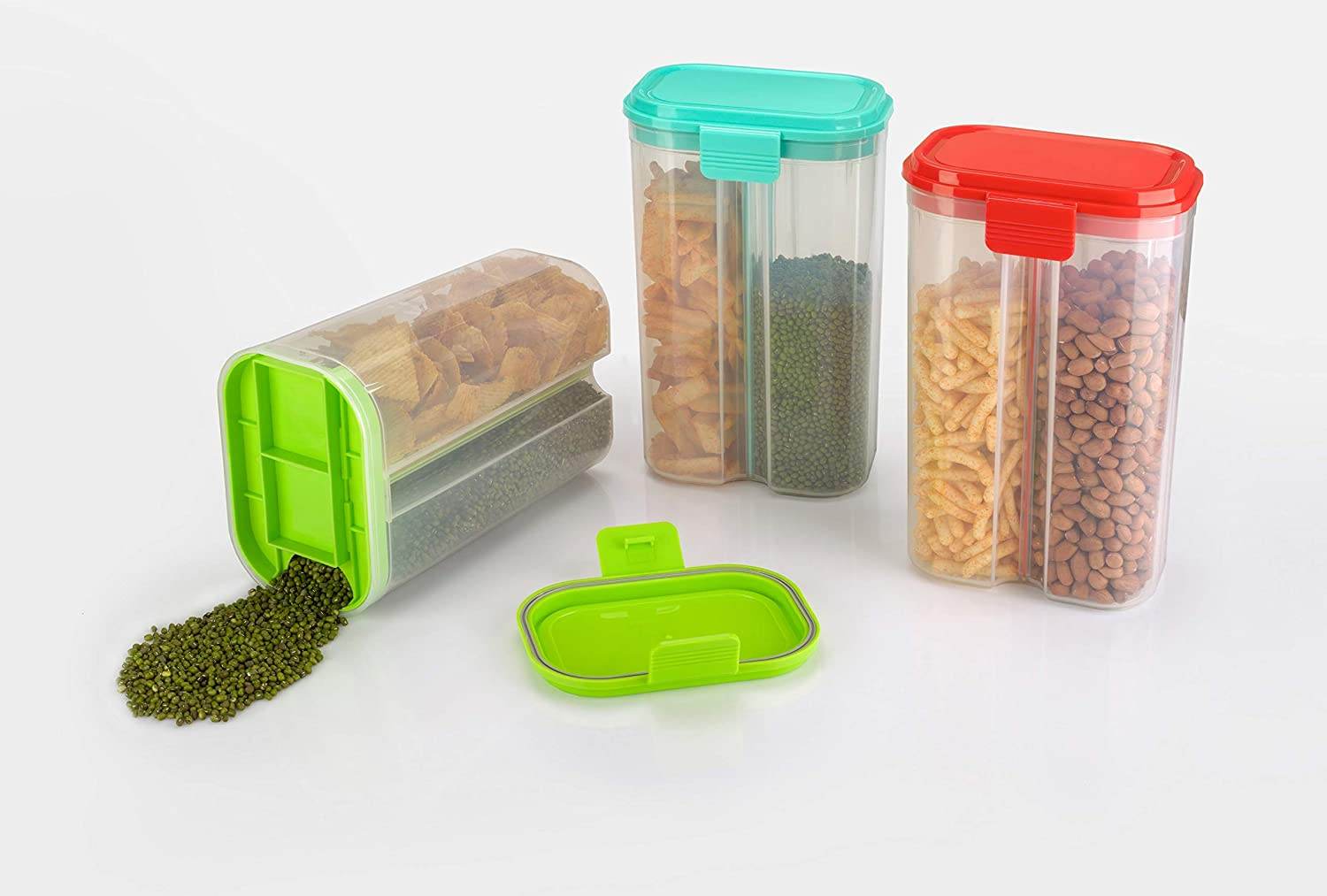 Air Tight Transparent Food Grain Cereal Storage Container - 9XShoppy