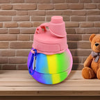 Flexible Collapsible Silicone Sports Water Bottle (260 Ml 20 Cm Folding) - 9XShoppy