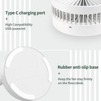 7206 Telescopic Electric Desktop Fan Height Adjustable Foldable Portable For Travelcarry Silent Table Top Personal Fan For Bedside Office Table (Battery Not Include) - 9XShoppy