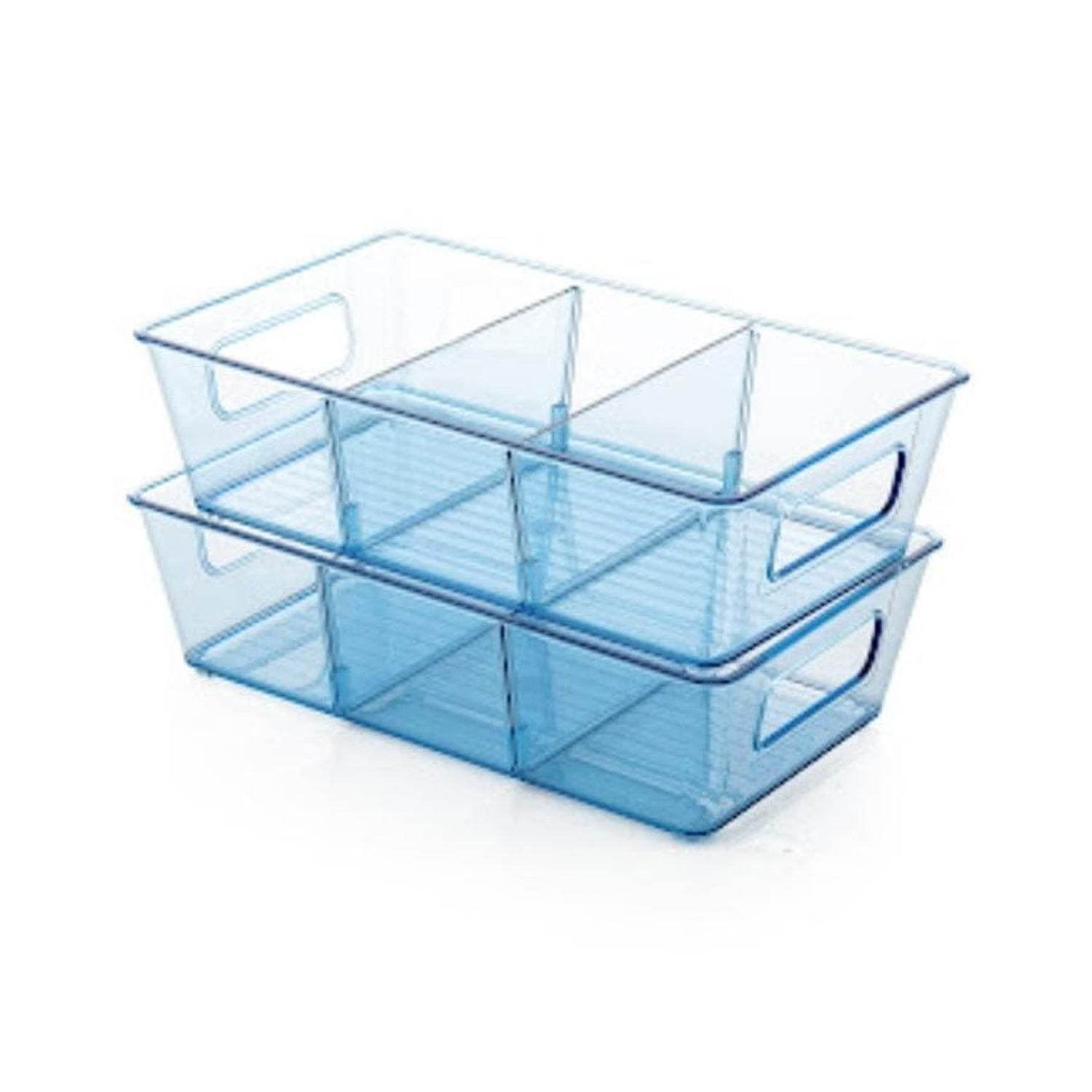Organizer Bins Set Of 2 Stackable Fridge Organizers - 9XShoppy