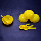 5105 Soup Bowl Spoon Set Plastic For Kitchen Home Use - 9XShoppy