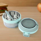 Ganesh Tiara 400ml Stainless Steel Insulated Lunch Box With Leakproof Lid Folding Spoon - 9XShoppy