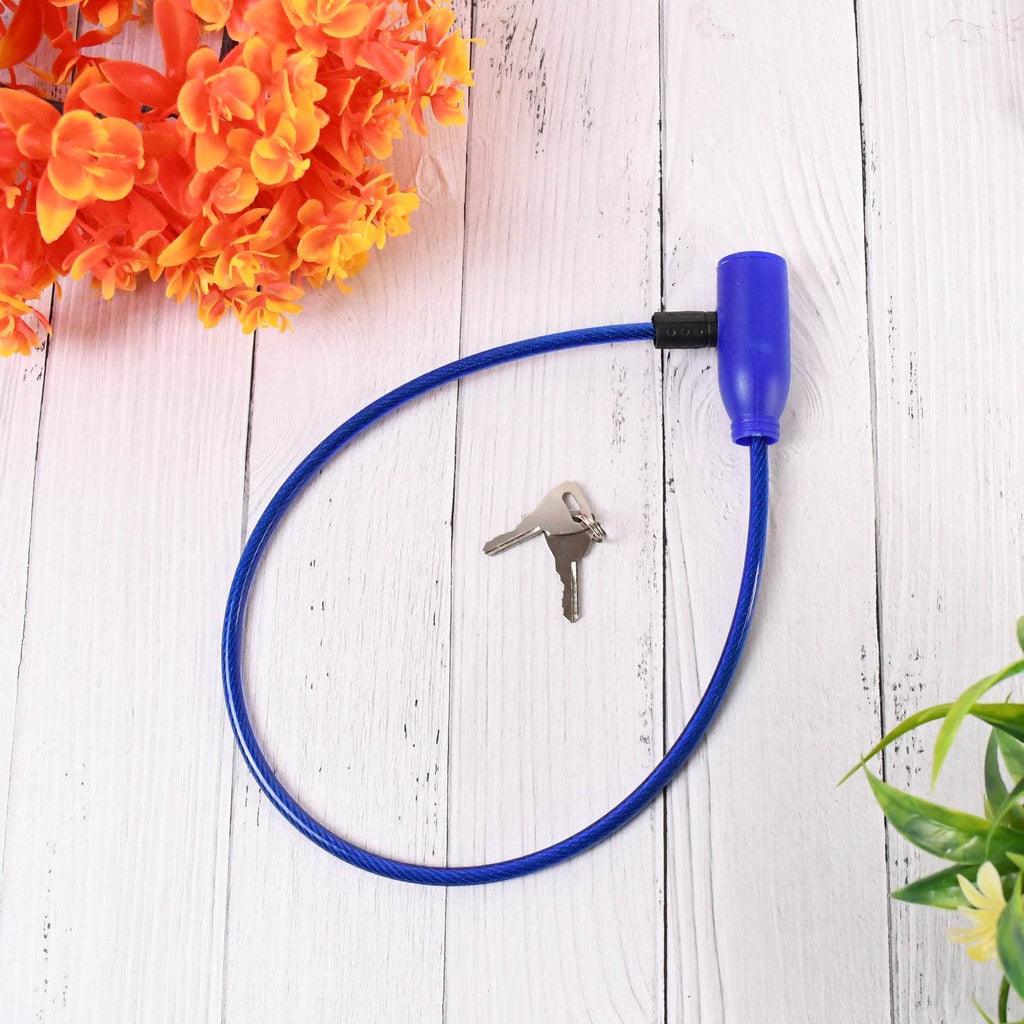 Heavy Duty Multipurpose Steel Cable Safety Lock With 2 Keys (1 Pc) - 9XShoppy