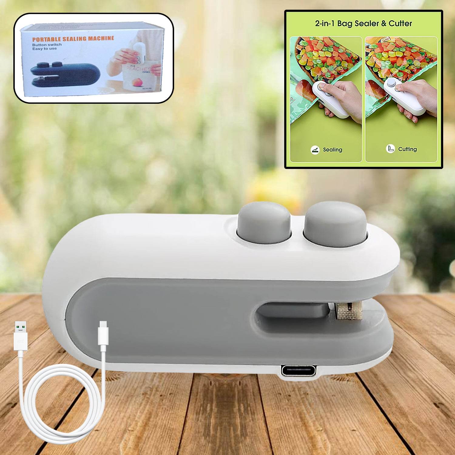Mini Bag Sealer 2 In 1 Seal Cutter Heat Sealers - 9XShoppy