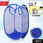Foldable Collapsible Mesh Laundry Bag Pack Of 1 (Mix Color) - 9XShoppy