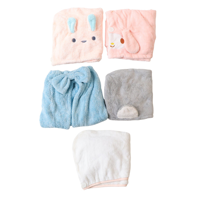 Soft Microfiber Hair Drying Towel Wrap  (1 Pc  Mix Design)