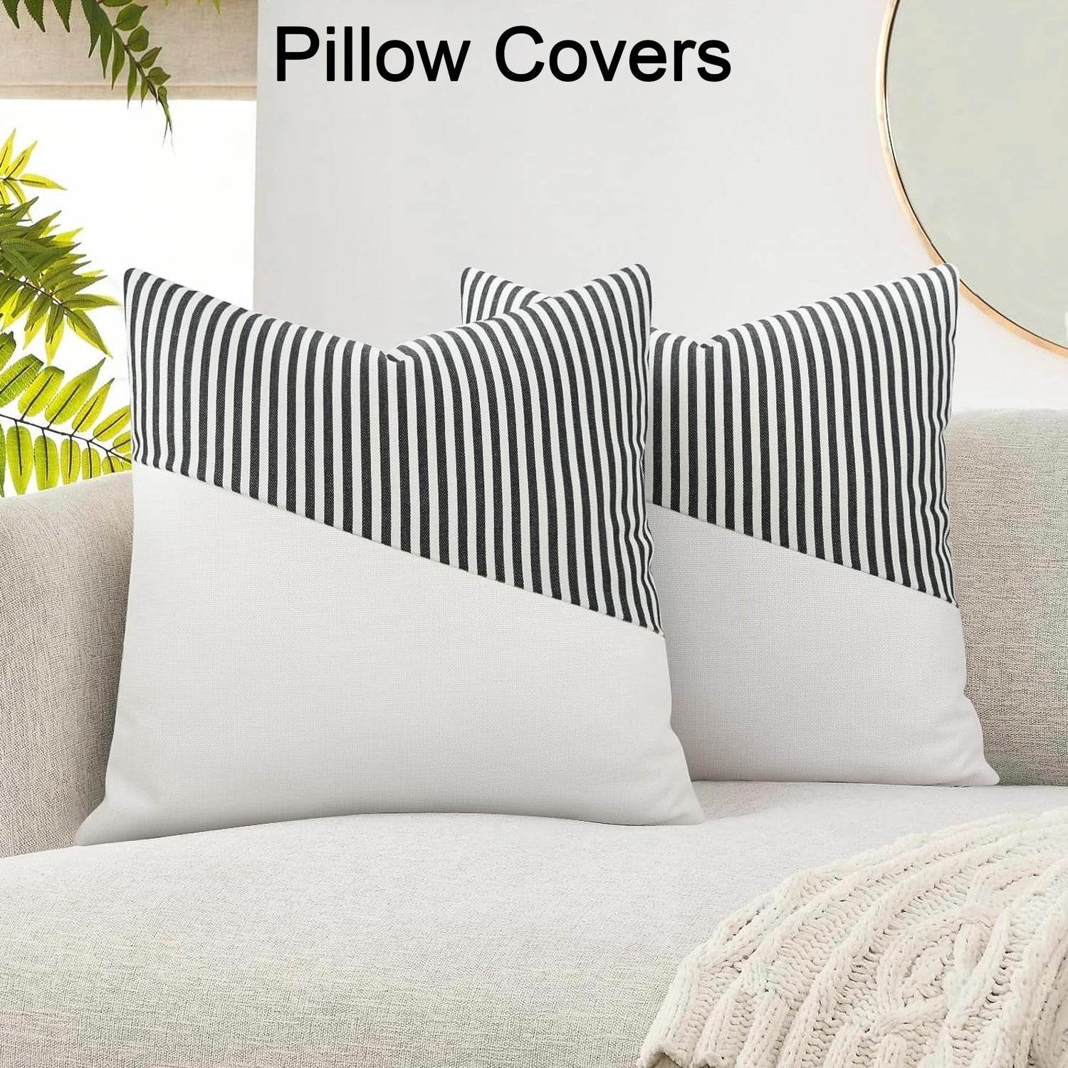 Decorative Pillow Covers Cushion Cases Soft Cotton (26 26 Inch 1 Pair 2 Pc) - 9XShoppy