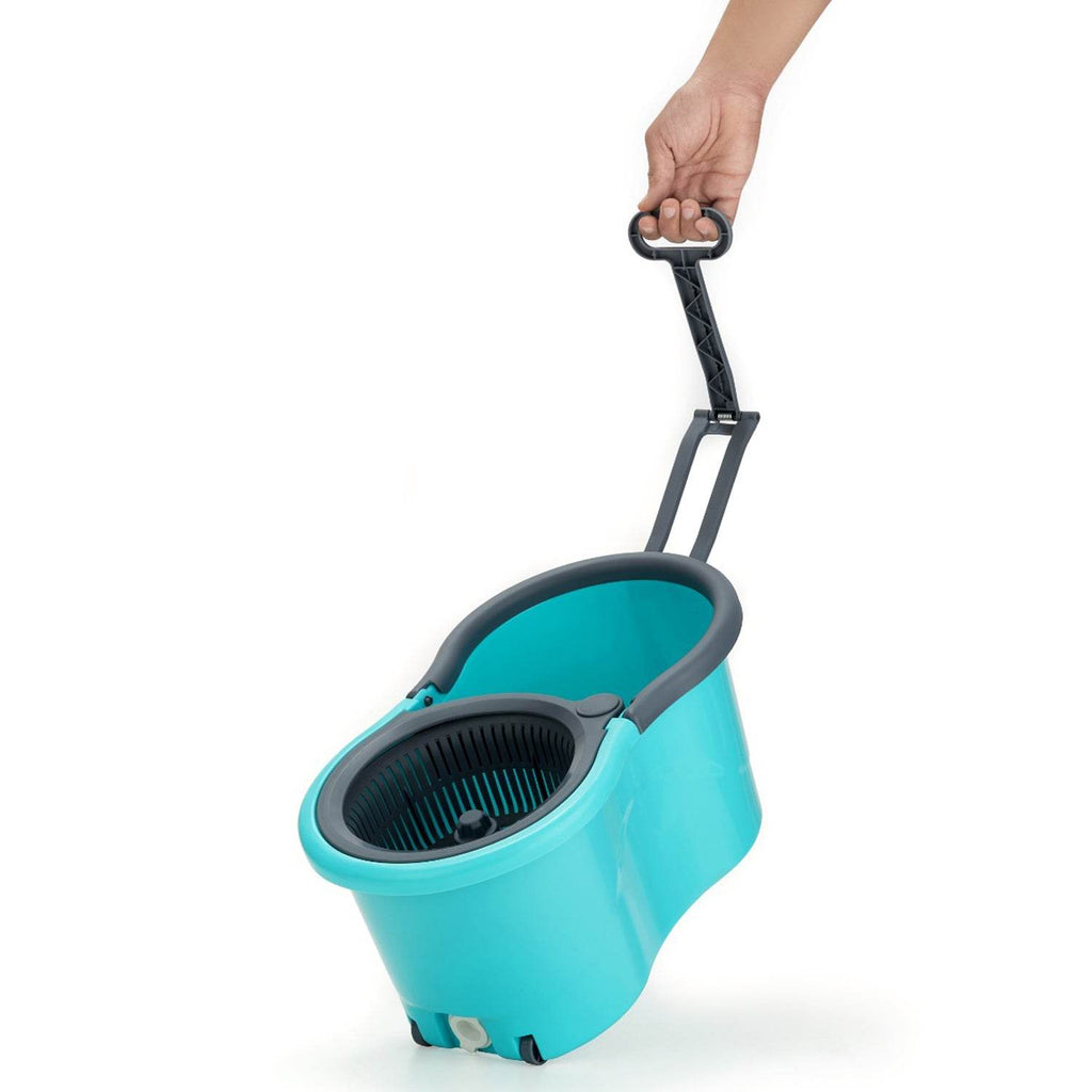 4941 Quick Spin Mop Plastic Spin Bucket Floor Cleaning Easy Wheels Big Bucket Floor Cleaning Mop With Bucket - 9XShoppy