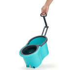 4941 Quick Spin Mop Plastic Spin Bucket Floor Cleaning Easy Wheels Big Bucket Floor Cleaning Mop With Bucket - 9XShoppy