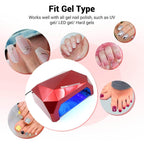 36W LED Nail Dryer – UV Gel Curing Lamp for Hands & Feet (1 Pc) - 9XShoppy