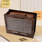 Wooden Money Piggy Bank Money Box (1 Pc With Marker Pen) - 9XShoppy