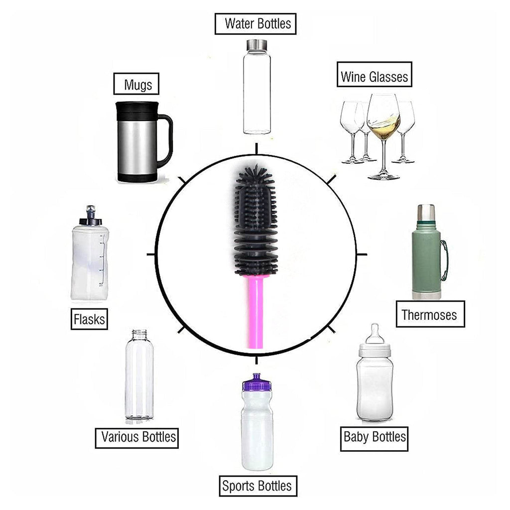 Long Bottle Cleaning Brush For Washing Water Bottle Narrow Neck Containers - 9XShoppy