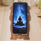 Wooden Cartoon Shape Design Mobile Stand (1 Pc) - 9XShoppy
