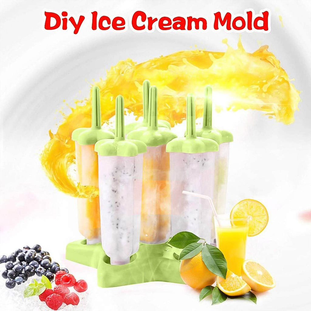 Plastic Ice Cream Molds With Lid (1 Set 6 Pc) - 9XShoppy
