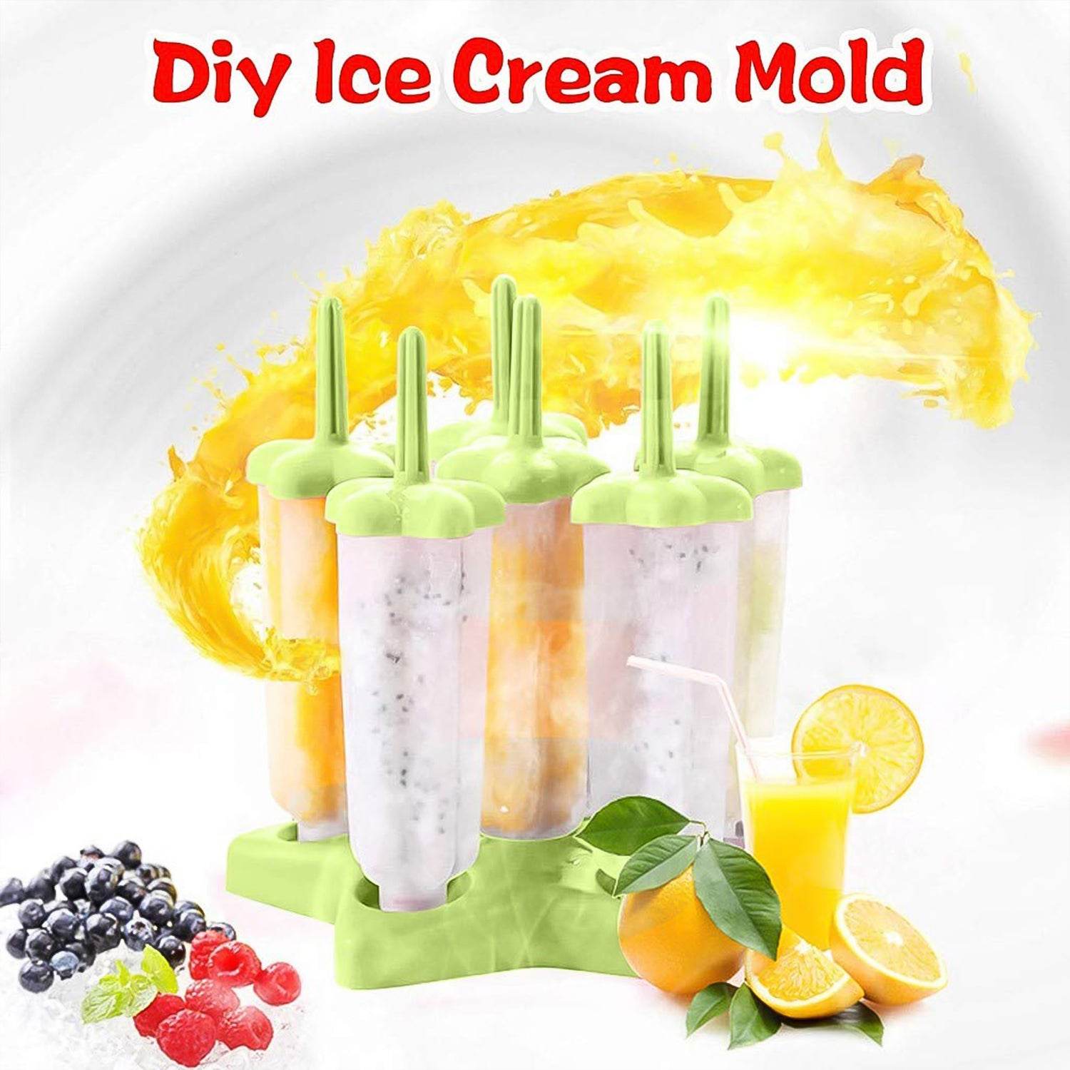 Plastic Ice Cream Molds With Lid (1 Set 6 Pc) - 9XShoppy