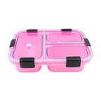 Plastic 3 Compartment Insulated Lunch Box Lunch Box (1 Pc) - 9XShoppy